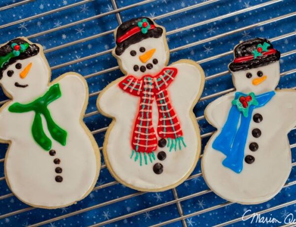 snowman, cookies, Christmas, sugar