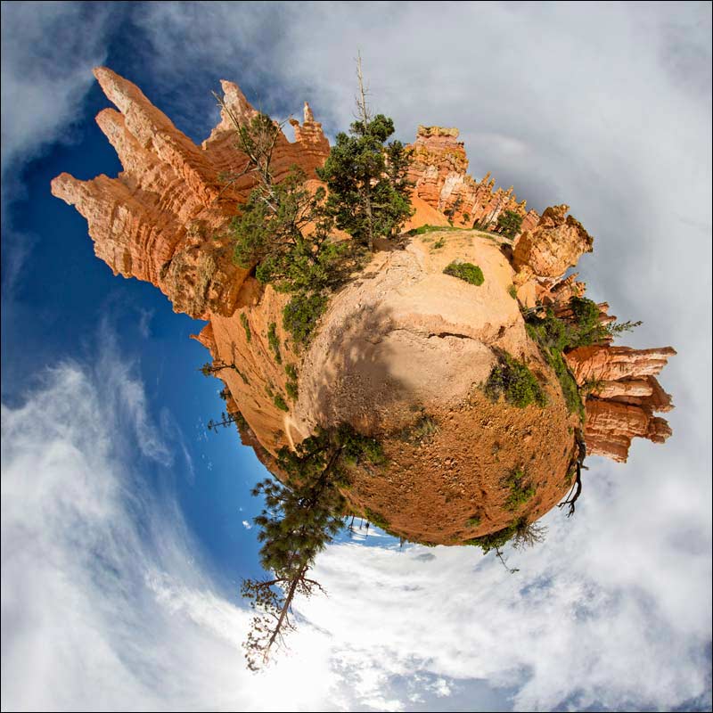 Little Planet view of Canyonlands, Utah.