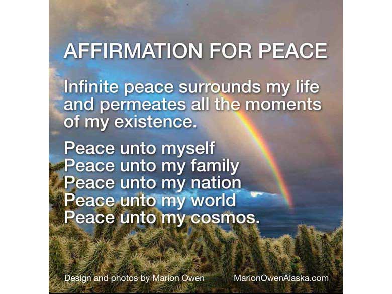 Affirmation for peace poster